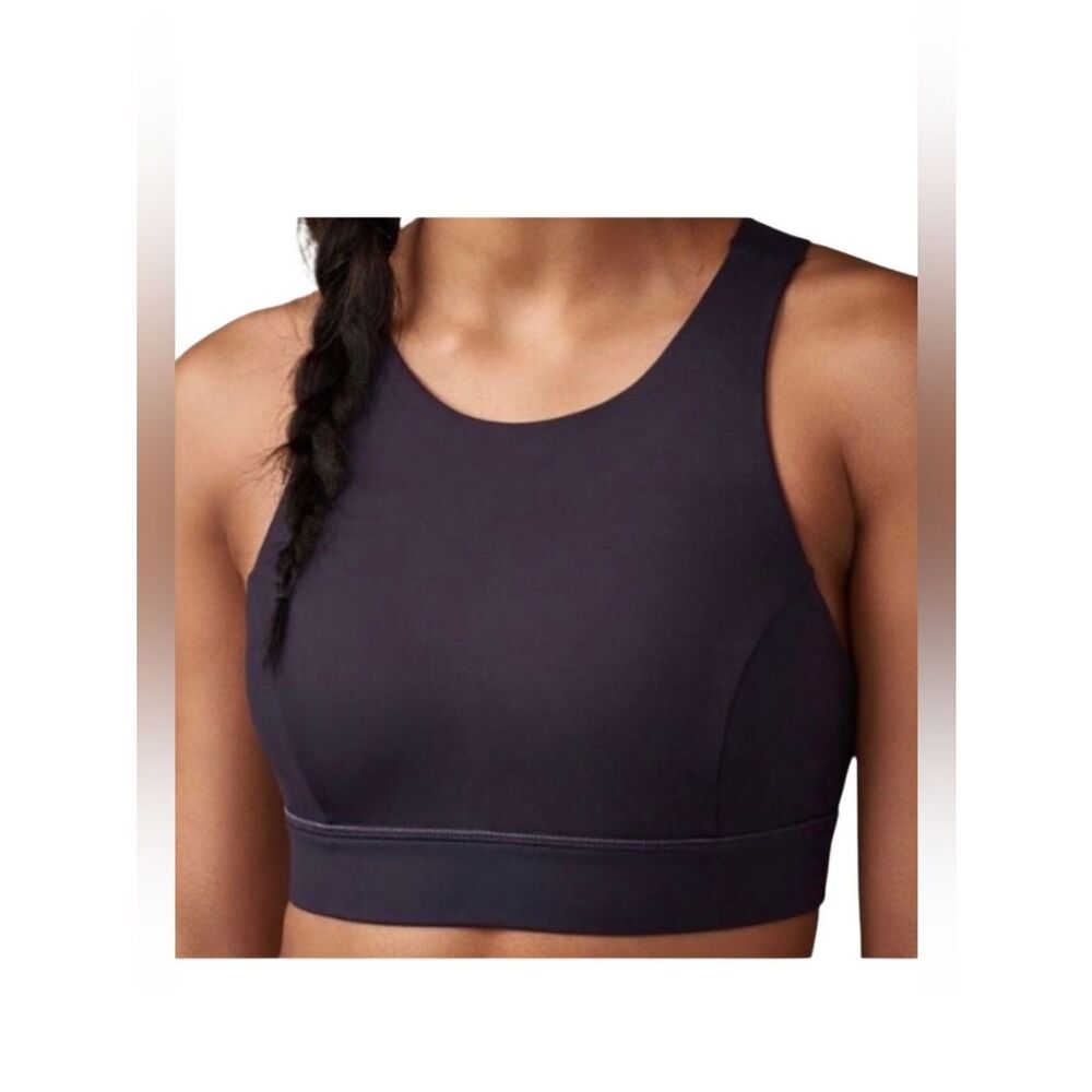 Lululemon Fast & Free Bra (Nulux) Black Grape Size 6 Sports Bra